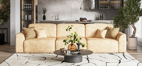 Диван Кинг Макс велюр Роял шампань 2