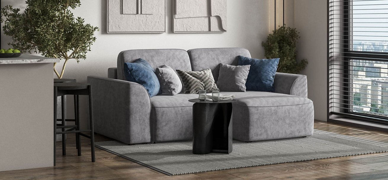 Угловой диван Кинг Модуль велюр Роял агат