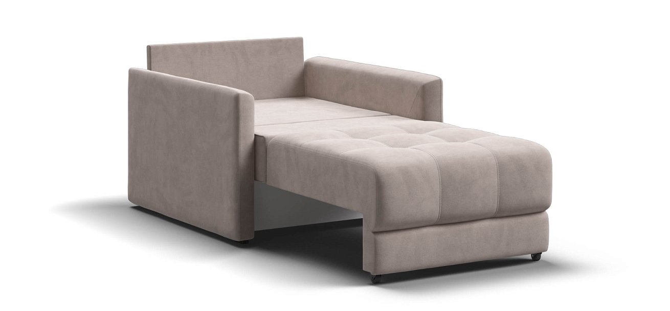 Босс Лофт кресло-кровать велюр Монолит латте