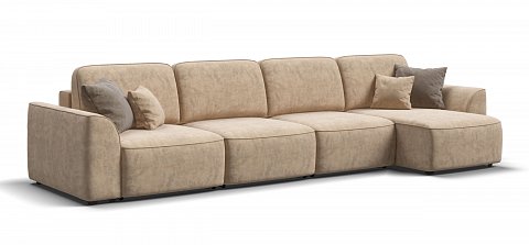 Угловой диван Кинг Модуль Макс велюр Роял шампань 1