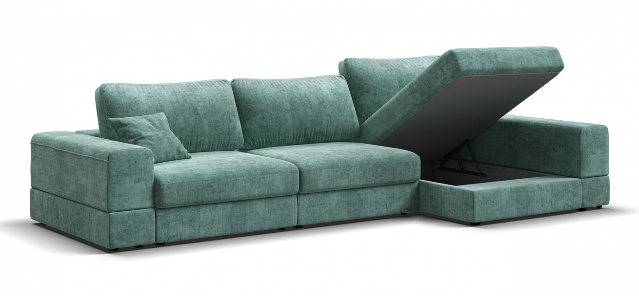 Угловой диван-кровать Босс Модуль ХЛ Шенилл Глосс минт