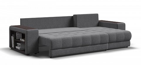 Угловой диван Босс ХЛ Рогожка Мальмо серый 3