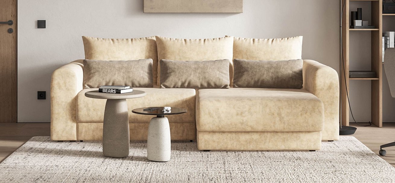 Модульный угловой диван Ричмонд Модуль велюр Роял шампань