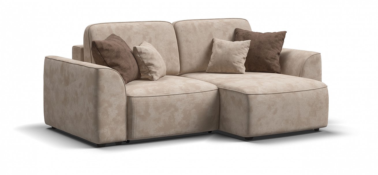 Угловой диван Кинг Модуль велюр Алькантара пепел