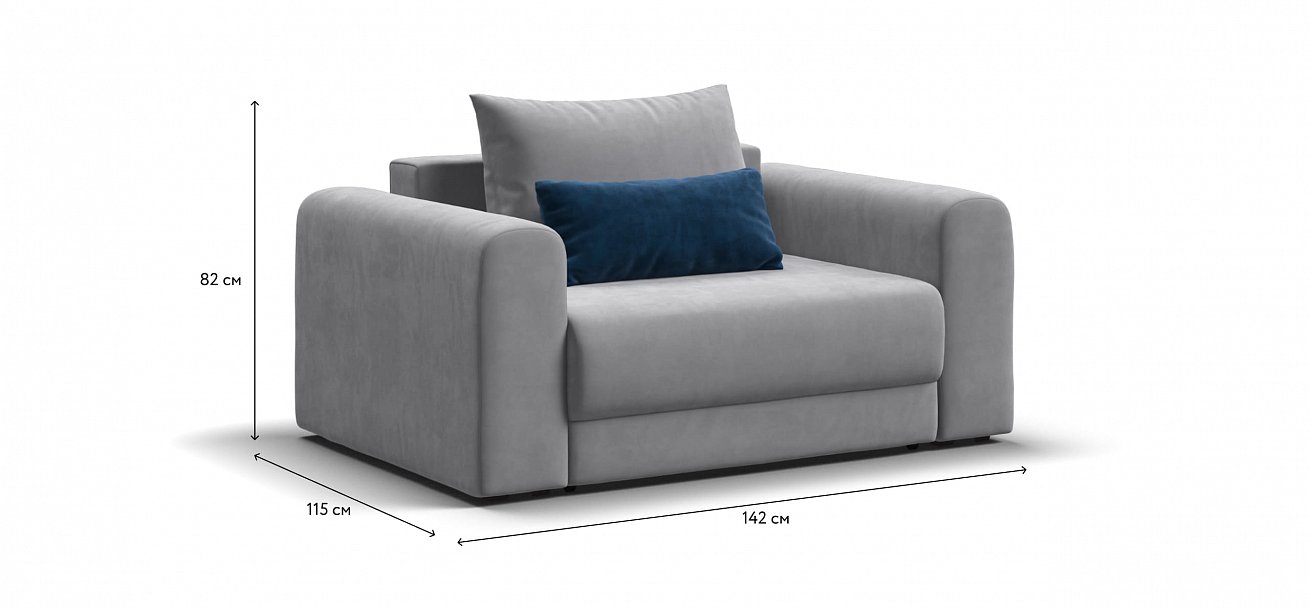 Кресло Ричмонд Модуль велюр Монолит сталь