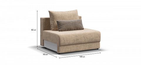 Ричмонд Модуль спальное место велюр Роял шампань 1