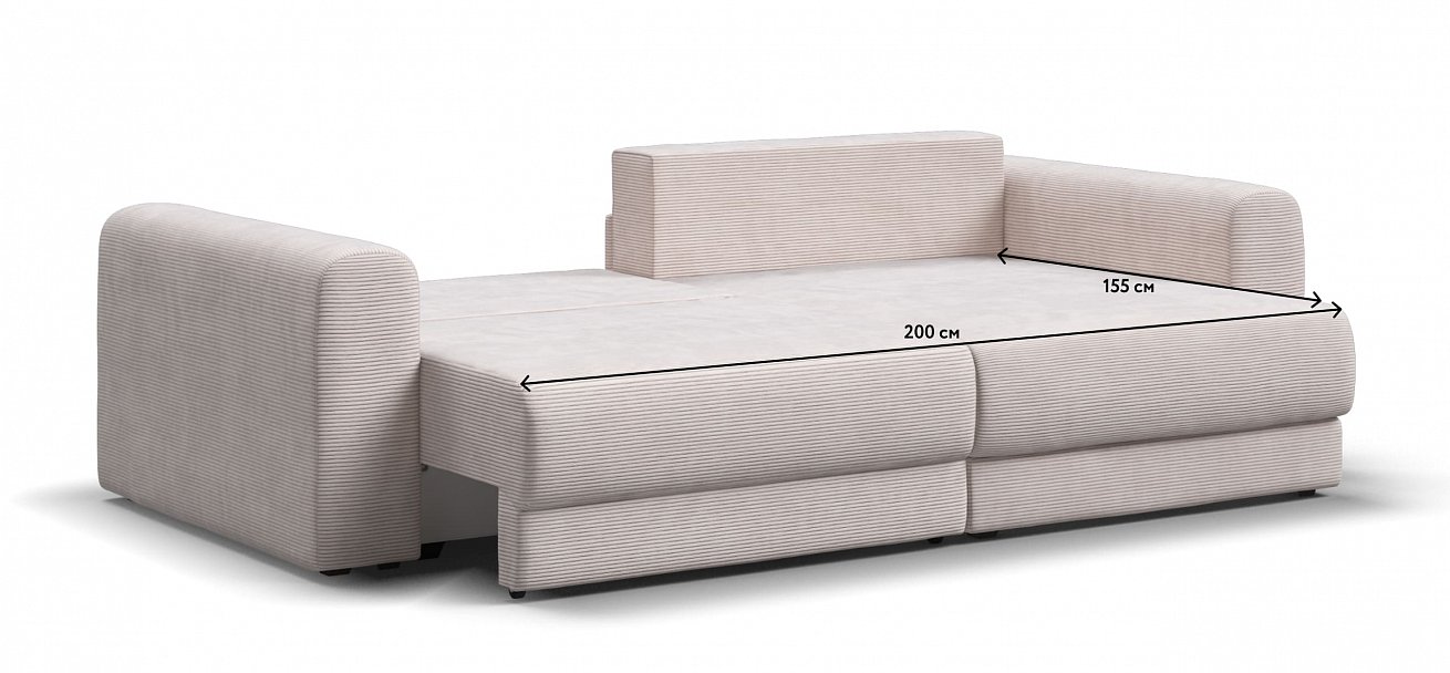 Модульный угловой диван Ричмонд Модуль Вельвет Корд бежевый