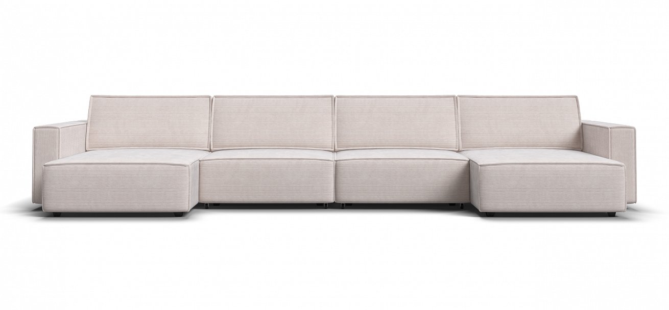 П-образный диван Босс Софт Модуль Вельвет Корд бежевый