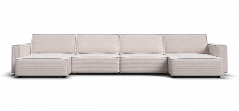 П-образный диван Босс Софт Модуль Вельвет Корд бежевый 2