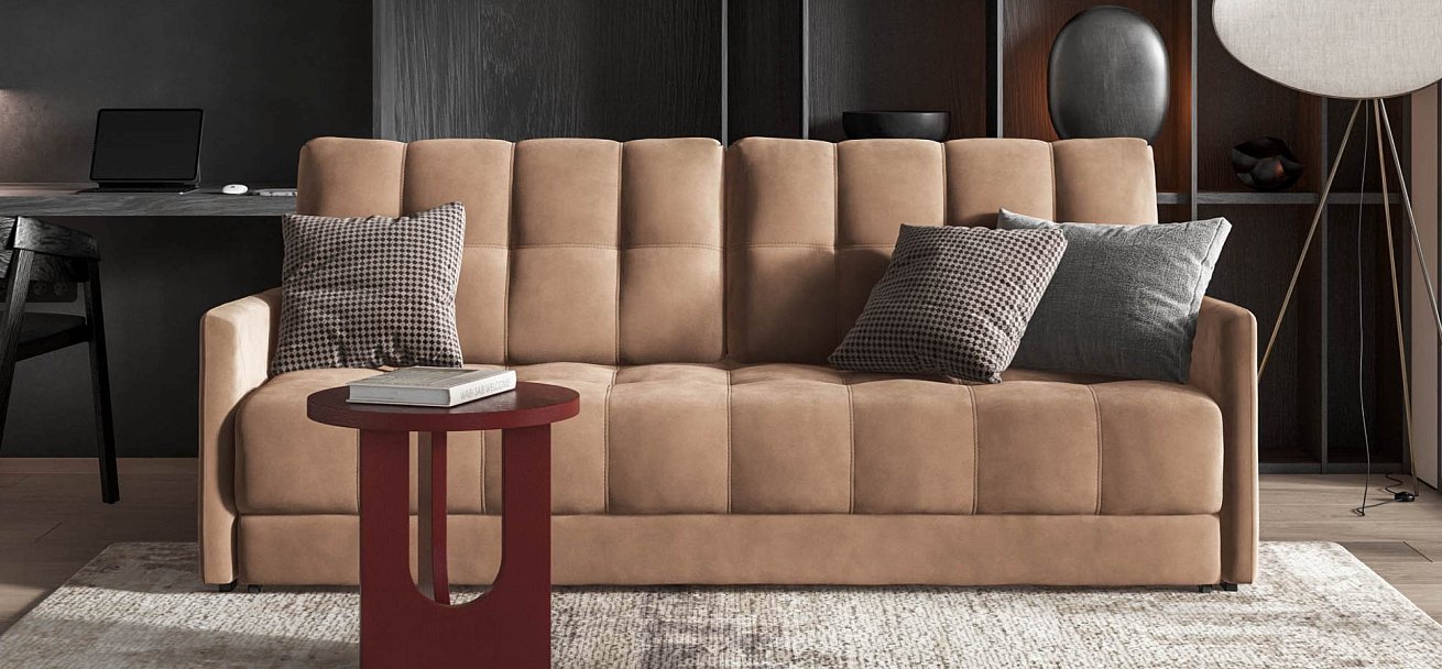 Диван Босс Лофт велюр Монолит мокко