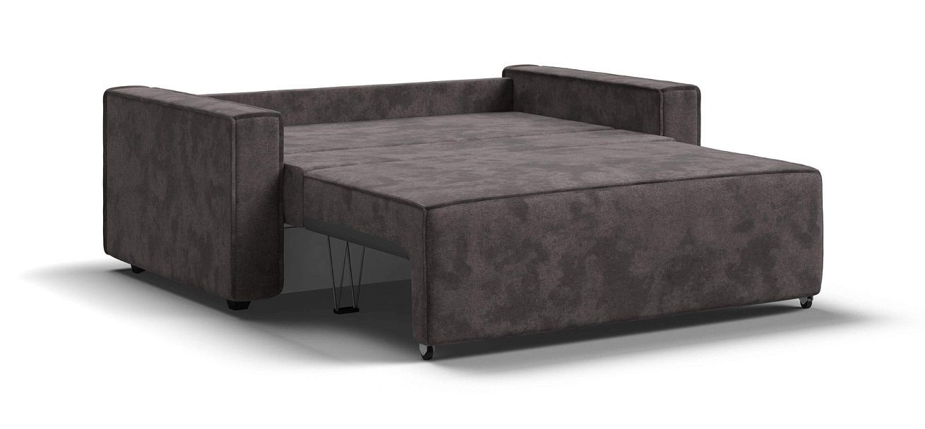 Диван Норд двухместный велюр Алькантара серый