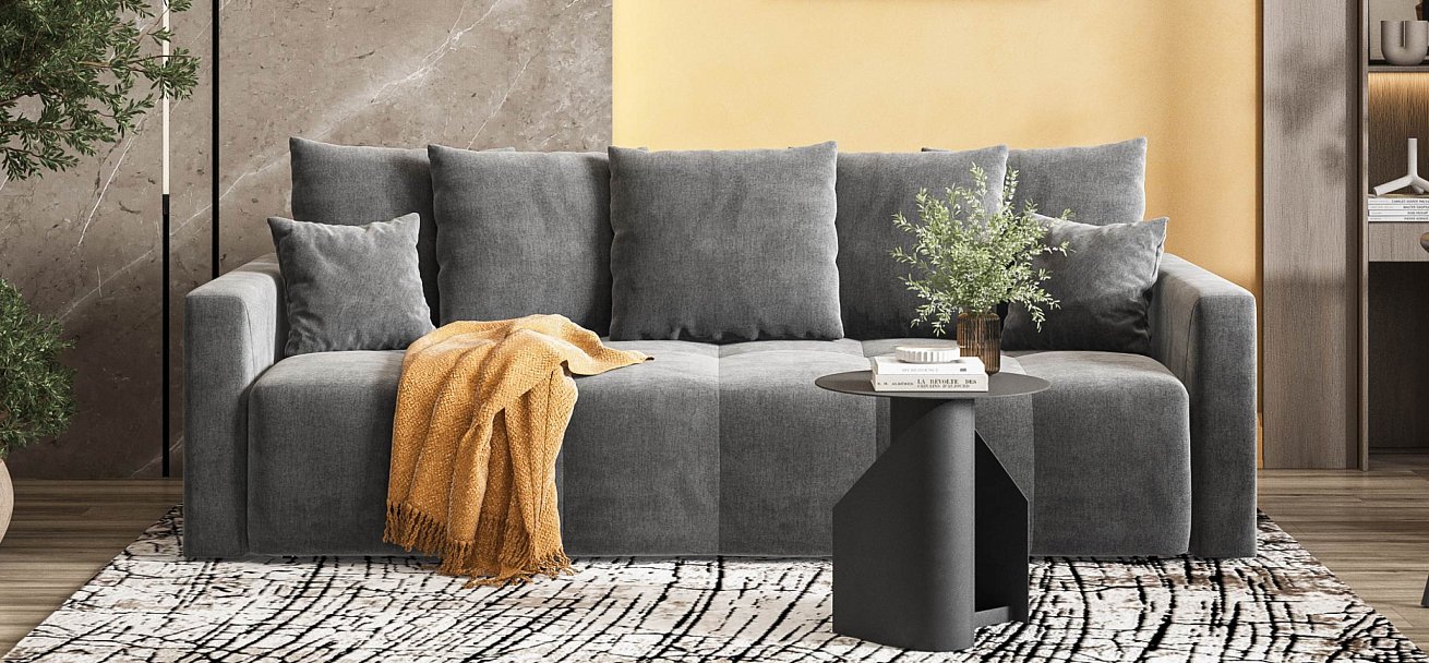 Диван Босс Тренд велюр Монолит серый