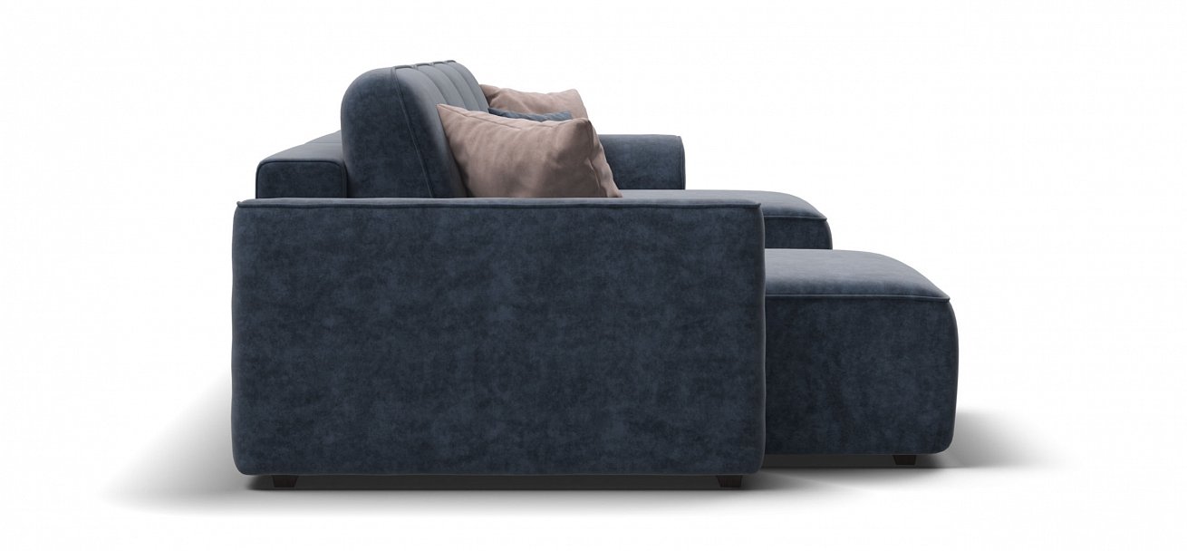 П-образный диван Кинг Модуль велюр Роял синий