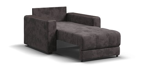 Босс кресло-кровать велюр Алькантара серый 3