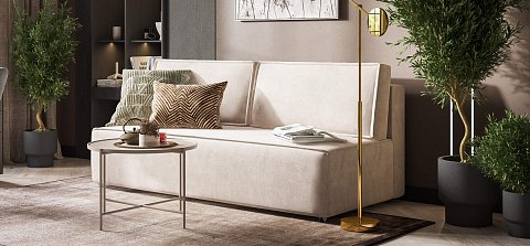 Диван Норд мини велюр Монолит латте 2