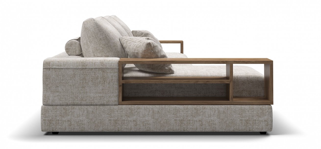 Угловой диван-кровать Босс Модуль ХЛ Шенилл Смарт кварц