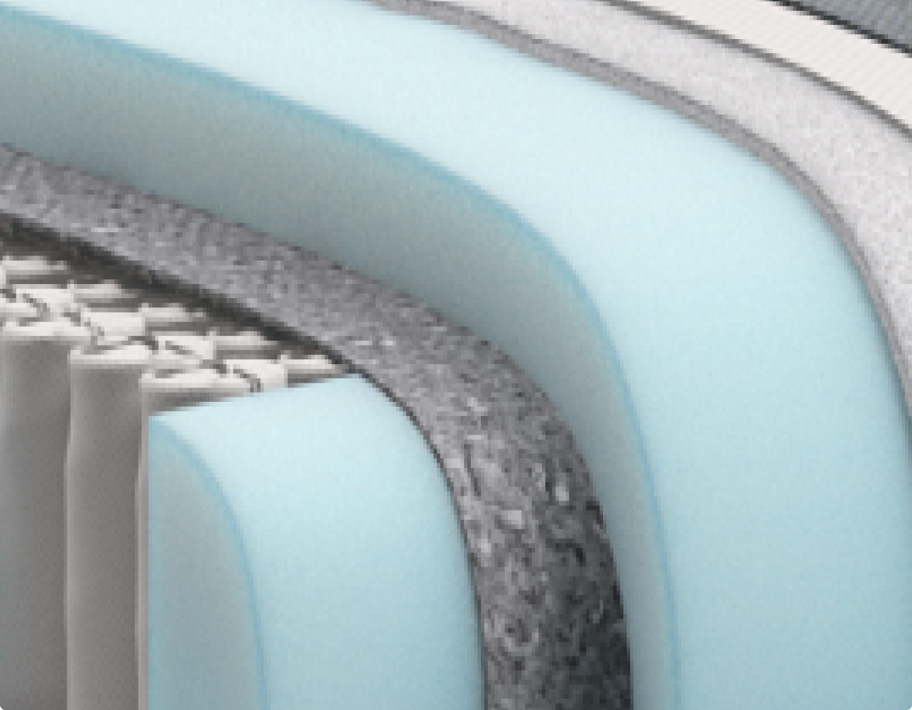 Усиленный блок независимых пружин ERGO + слой PERIOTEK придают объём и упругость