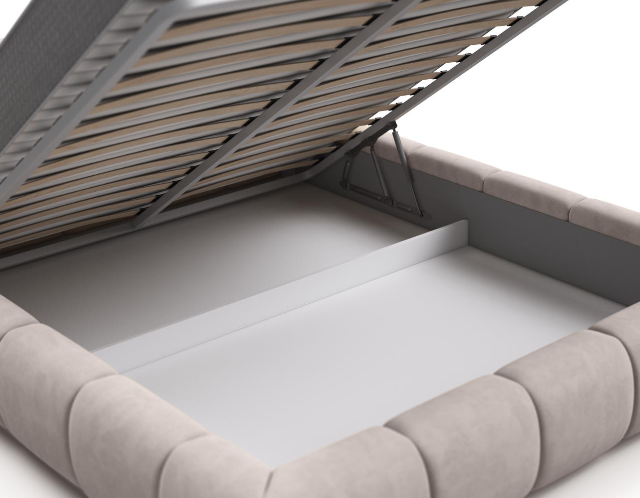 HideBox - отсек для хранения полезных вещей объемом 340 литров что ровняется примерно 4 чемоданам.