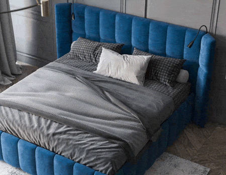 Подсветка B-NIGHT: встроенные тумбочки оборудованные LED подсветкой включаются на 20 сек. при открытии, а так же по датчику движения в темное время.