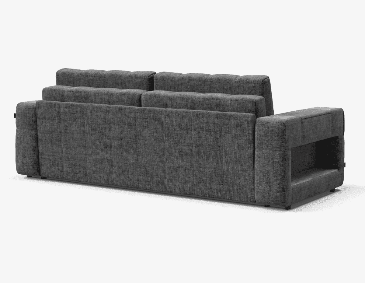 Дизайн 360: прекрасен со всех сторон. Приспинная планка обеспечивает защиту стены от загрязнений и истирания.