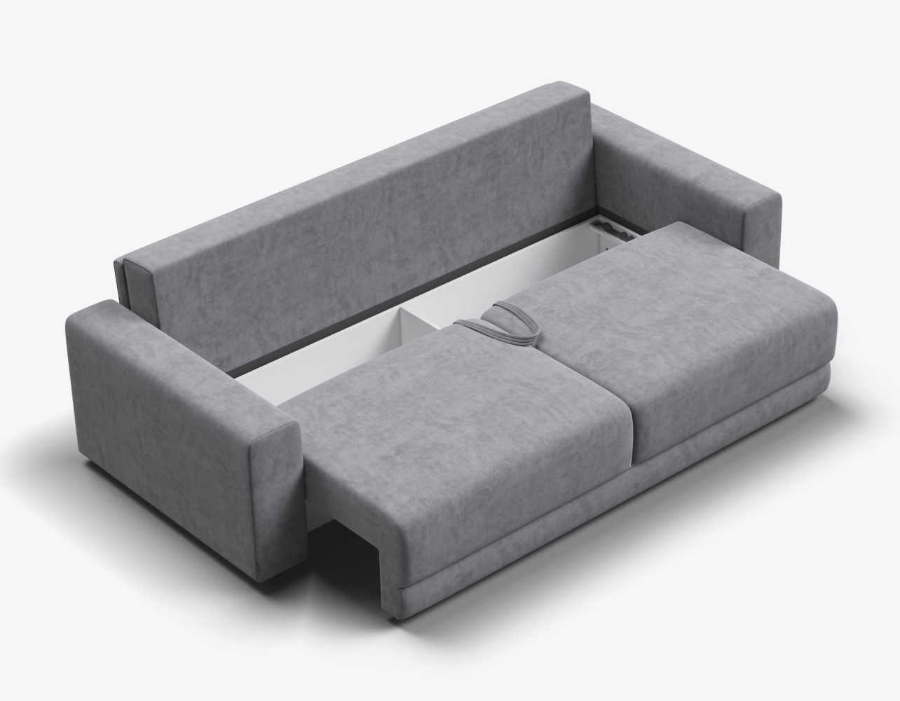 Бельевой короб на 219 л под посадочной частью - удобное и безопасное хранение постельного белья