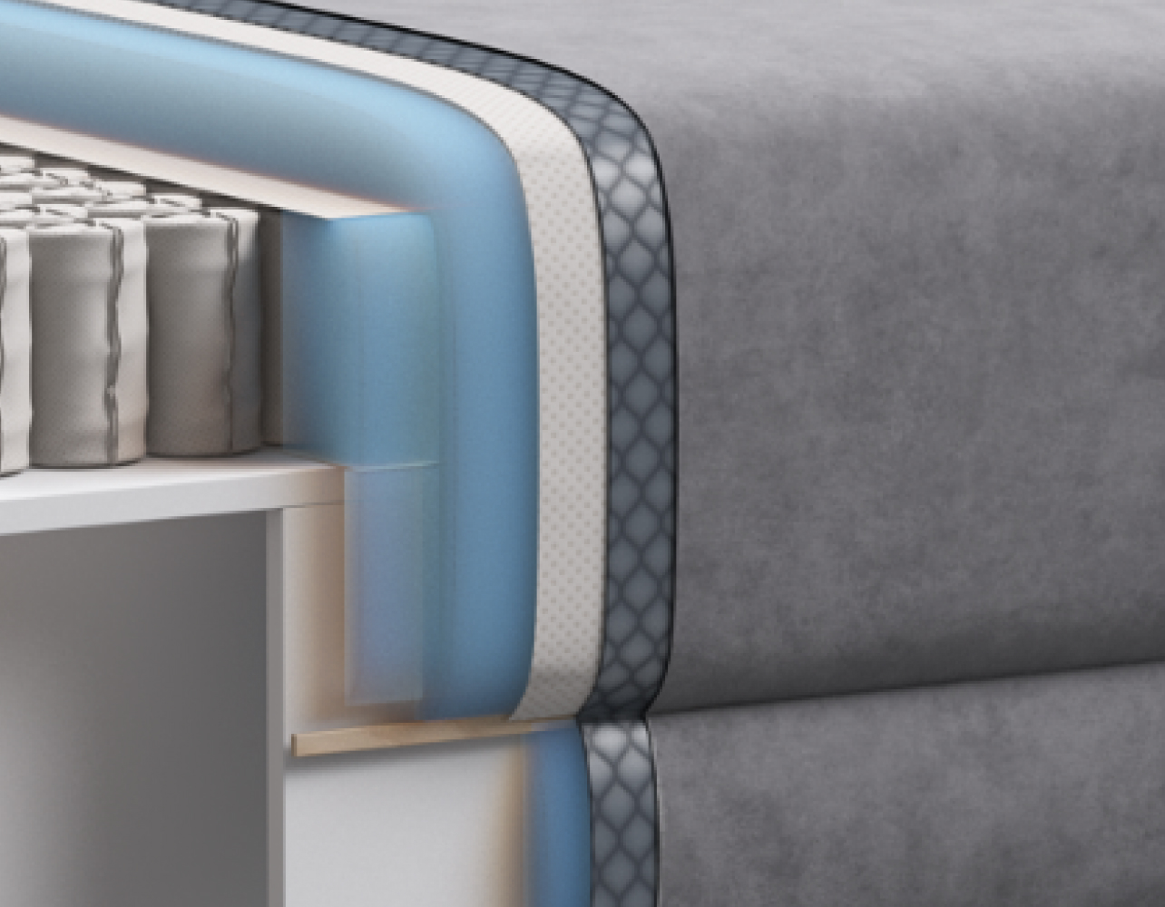 Супермягкая  высокоэластичная пена  Эластик Фоам + слой периотека гарантия комфортного спального места